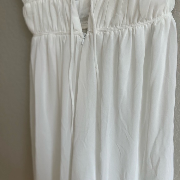 Our Love Song White Ruffled Wide-Leg Jumpsuit - Picture 6 of 9